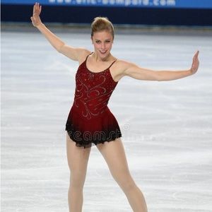 Red Violin Figure Skating Dress
